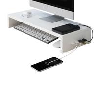 Rehausseur de moniteur - 50 x 20 x 7,7 cm, support réglable, design ergonomique | Robuste surélevé avec pieds antidérapants, organiseur de bureau peu encombrant pour ordinateur, ordinateur portable