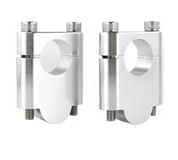 Rehausseur de moto Compatible Avec CR125R 1974-2007 Pour CR500R 1984-2001 Pour XR250R 1979-1990 Pinces De Rehausseurs De Guidon Pinces De Rehausseur De Montage De Guidon De Moto(Silver,40mm)