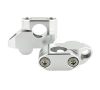 Rehausseur de moto Compatible Avec Pour F650GS 2009-2012 Pour R850GS 1994-2004 22 Mm 7/8" Réhausseurs De Guidon De Moto CNC Déplacés Vers L'arrière Surélevés Et Décalés(Silver)