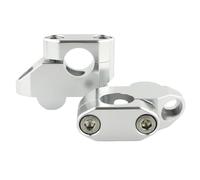 Rehausseur de moto Compatible Avec Pour XT 660 X 2004-2016 Pour XVS 950 2016-2019 22 Mm 7/8" CNC Rehausseurs Guidon Déplacés Vers L'arrière Un Montage Vers Le Haut Rehausseur Guidon(Silver)
