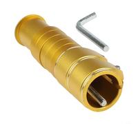 Rehausseur de potence de guidon de vélo | Extension de hauteur réglable pour vélo de montagne | Alliage d'aluminium CNC | Antirouille avec verrouillage à double vis | Rouge, noir, doré (13 cm, doré)