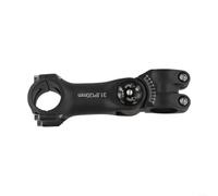 Rehausseur de potence de vélo en alliage d'aluminium réglable de -60 à + 60 degrés pour guidon de 31,8 mm et 25,4 mm pour fixation à double vis, couleur noire pour mise à niveau du cyclisme (31,8 x