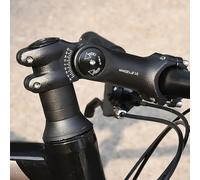 Rehausseur de potence de vélo réglable conçu pour les guidons de 31, 8 mm et 25, 4 mm, construction en alliage d'aluminium, double vis de fixation pour un positionnement stable et sûr sur le vélo