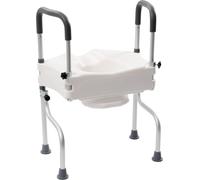 réhausseur de siège de toilette 3en1 avec accoudoirs 150kg de charge pour personnes handicapées âgées femmes enceintes