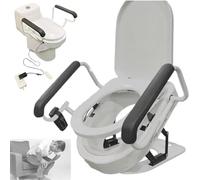 Réhausseur de siège de toilette électrique avec télécommande, rehausseur surélevé, charge maximale 150 kg, assistant de toilette enfichable avec fonction de séchage