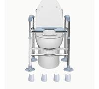 Rehausseur De Toilette Adulte,Hauteur Réglable,Pieds Antidérapants Remplaçables,Pas De Perçage,Convient Aux Personnes Âgées,Aux Personnes Handicapées,Aux Femmes Enceintes,Etc.