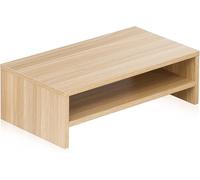Réhausseur d'Écran en Bois,Support de Moniteur,Support d'Ordinateur Portable,PC,TV,pour le Bureau et la Maison,42,5x23,5x14cm,Noir