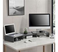 Réhausseur d'écran Vilppula réglable avec support de portable gris foncé [en.casa] Gris G