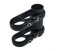 Rehausseur Double Potence Pliant 25.4mm Guidon Vélo | Double fixation, hauteur accrue, stabilité maximale, compatible pliant, urbain(Black)