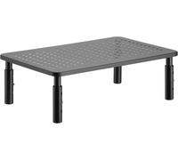Rehausseur Écran FS081-B,Support Moniteur PC Bureau en Hauteur Réglable avec Ventilationsbohrungen,pour Ordinateur,PC,37 x 23,5 x 14 cm,Noir