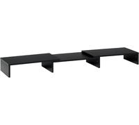 Rehausseur Écran Pc Extensible Bureau Support D'Écran De 80-117 Cm Support Moniteur À Longueur Et Angle Réglables, Pour Ordinateur Portable, Ordinateur, Pc, Noir