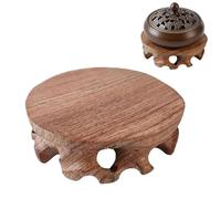Rehausseur en bois - Support d'affichage rustique antidérapant, décoration de table pour l'esthétique | Planche d'élévation fabriquée à la main avec pieds protecteurs et finition à grain naturel, base