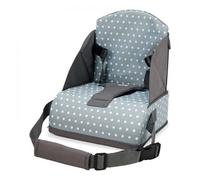 Asalvo Chaise haute de voyage Star Travel Chair, pliable, harnais de sécurité, poche intégrée, gris