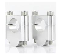 Rehausseur guidon 7/8" 22mm Montage Guidon Risers Clamp Pour Triumph Pour Street Triple 675 Pour Trident Pour Scrambler Pour EFI Pour Thunderbird Sport 900(ARGENT,30mm)