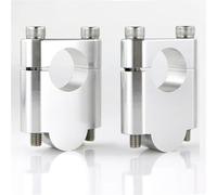 Rehausseur Guidon Moto pour BMW F650GS F650CS F650 R1100GS R1150GS R850GS R850R Pinces Montage Guidon Aluminium CNC 22mm 7/8" Rehausse Guidon Moto(Silver 40mm)