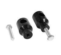 Réhausseur guidon Moto Pour Moto 22 Mm 25 Mm Avec Pince Pour Guidon De 1" 7/8" Noir/Chrome Kit Support Guidon Universel Pince rehausse guidon moto(Black 22mm)