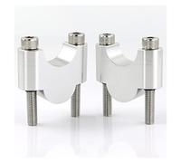 Rehausseur Guidon pour CB500F CB650F CB600F pour Hornet 599 CB900F pour Hornet 900 CB250F Rehausseurs De Guidon 22 Mm 7/8" CNC Billet Riser Guidon Moto(Silver 30mm)