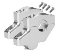 Rehausseur Guidon Rehausseur De Guidon pour Moto pour pour Versys 650 1000 Z125 Z250 Z250SL Z300, Déporté Et Extensible Guidons Riser(Argent)