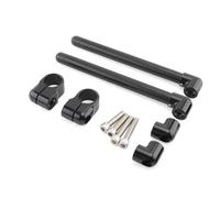 Rehausseur Guidon Rehausseur de guidon réglable pour moto 31 mm 58 mm 45 mm 51 mm 52 mm avec pince de fourche Sseur Moto Riser Guidon(Black 48mm)