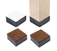 Rehausseur Meuble Colonne De Meuble en Acier Au Carbone, Lève-Meubles Autocollant, Lève-Canapé, Lève-Meubles 3cm pour Chaises, Armoires, Lits, Tables, Etc. (Jeu De 4 Pièces Carrées Noires)