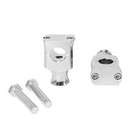 Rehausseur Moto Riser Pince Rehaussement Guidon Chromé/Noir 1" pour 25mm 22mm pour Barre Poignée Moto Support Rehaussement Riser Guidon(22mm Chrome)