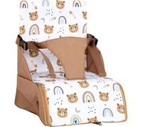 Rehausseur nomade - TINEO - 30 x 28 x 13 cm - Ultra Compact - Camel / Oursons