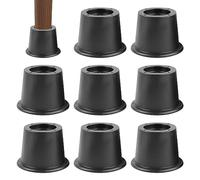 Rehausseur Pieds De Lit, 8 Pièces Rehausseur Table en ABS, 5cm Rehausseurs De Meuble Réglable, Pied Rehausseur De Meuble Ajustable en Hauteur, Pieds De Meuble Rond, Convient pour jusqu'à 4,69 cm