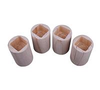 Rehausseur Pieds de Lit,Rehausseurs de Meuble en Bois Massif,Pies de Meubles Augmenter,Élévateur de Dispositif de Stockage,pour Rehausser Lit,Meuble,Table,Canapé,Lot de 4 (5x5x20cm)