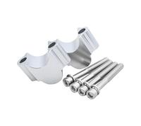 Rehausseur Pince Poignée Montage Barre Montage Guidon Moto Pour Suzuki BWM GS1200R GS1250R Adaptateur(22mm Silver)