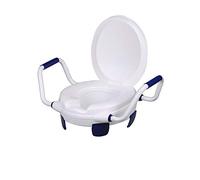 Rehausseur pour WC, avec Couvercle, avec Accoudoirs, Hauteur 11 cm, Jusqu'à 110 kg