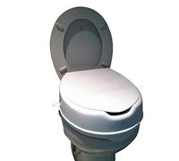 Rehausseur WC, Rehausseur toilettes, avec Couvercle, Hauteur 10 cm, Blanc