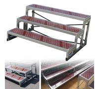 Rehausseurs de chœur - Plateforme chorale réglable et antidérapante à 3 niveaux pour écoles et églises, marches d'escalier chorales commerciales pour photos de groupe