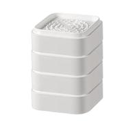 Rehausseurs de meubles - Blocs de levage carrés en caoutchouc thermoplastique | Coussinets d'élévation anti-vibrations pour meubles et appareils | 4 élévateurs d'armoire empilables robustes pour