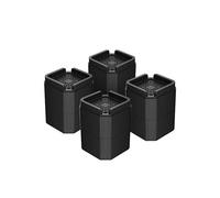 Rehausseurs de Meubles Carrés Noirs - Augmentation de 10cm (2 Niveaux) - Lot de 4 [80x80x100mm]