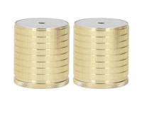 Rehausseurs de Pieds de Meuble, Hauteur Réglable 43 - 75mm, Aluminium Alliage, 2 Pièces - Support Robuste Jusqu'à 500kg, Installation Sans Vis, Pour Canapés, Lits, Tables et Armo (Or brillant)