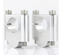 rehausseurs guidon moto Compatible Avec Yamaha Pour XV 535 Pour Virago 1998 1999 2000 2001 2002 2003 Adaptateur De Rehausseur De Guidon De Moto Kit De Rehaussement De Guidon De Moto 22 Mm 7/8"(Silver,