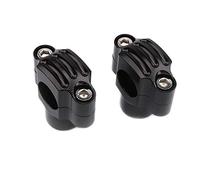 Rehausseurs Guidon Moto,Pontet Guidon Trou de vis en aluminium de moto universelle 22mm 0.866 pouces de guidon RISERS de la poignée de graisse Pince de fixation de la barre de barre pour la course et