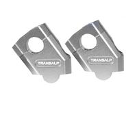 Rehausseurs guidon Rehausseur de guidon de moto pour H&onda XL750 Transalp XL650 XL 750 650, guidon à main, pinces de montage surélevées, adaptateur d'extension Pinces rehaussement(Argent 28mm)