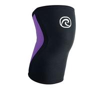 Rehband Bandage de genou en néoprène de 3 mm pour la course et le fitness, stabilise et réchauffe les muscles, soutient les articulations, Couleur:Violet, Taille:S