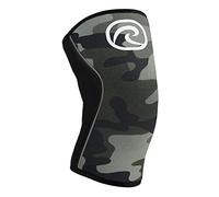 Rehband Bandage de genou en néoprène de 7 mm, orthèse de genou sportive pour CrossFit et powerlifting, stabilise les articulations et les muscles, Couleur:Camo, Taille:L