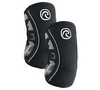 Rehband coudière en SBR/néoprène 5 mm, manchon de coude pour sports de force, design anatomique, antidérapant et ajustement serré pour femmes et hommes, Couleur:Camo - 1 Paire, Taille:S