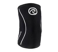 Rehband coudière en SBR/néoprène 5 mm, manchon de coude pour sports de force, design anatomique, antidérapant et ajustement serré pour femmes et hommes, Couleur:Noir, Taille:XXL