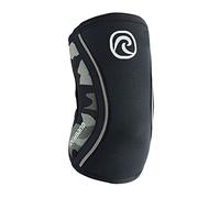Rehband coudière en SBR/néoprène 5 mm, manchon de coude pour sports de force, design anatomique, antidérapant et ajustement serré pour femmes et hommes, Couleur:Camo, Taille:S