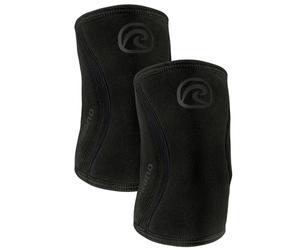 Rehband coudière en SBR/néoprène 5 mm, manchon de coude pour sports de force, design anatomique, antidérapant et ajustement serré pour femmes et hommes, Couleur:Carbon/Noir - 1 Paire, Taille:L