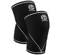 Rehband Genouillère en V pour sport de force, 7 mm, en SBR/néoprène, convient à la compétition, Powerlifting, gym, crossfit, fitness et haltérophilie, couleur : noir, taille : S