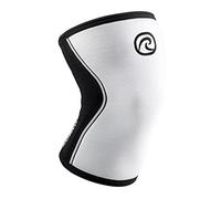 Rehband Genouillère pour Entraînement de Force & Fitness - support de genou en néoprène 7mm, Flexible & Antidérapante, Genouillère pour Hommes & Femmes, Couleur:Blanc, Taille:S