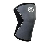 Rehband Genouillère pour Entraînement de Force & Fitness - support de genou en néoprène 7mm, Flexible & Antidérapante, Genouillère pour Hommes & Femmes, Couleur:Steel Gris, Taille:XL