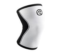 Rehband Genouillère pour sport de force - Pour crossfit et entraînement lourd, manchon genou en néoprène de 5 mm - Disponible dans de nombreuses couleurs et tailles - Unisexe - Couleur : blanc -