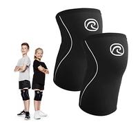 Rehband Rx Knee Sleeve Junior, genouillère 5mm en néoprène, genouillère pour athlètes juniors, Couleur:Noir - 1 Paire, Taille:M