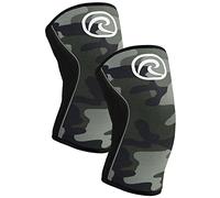 Rehband RX Knee Sleeve Power Max 7 mm, Genouillère Powerlifting & Haltérophilie, Compression Néoprène Haute Stabilité, Coupe Longue pour Squat & Deadlift, Couleur:Camo - 1 Paire, Taille:M